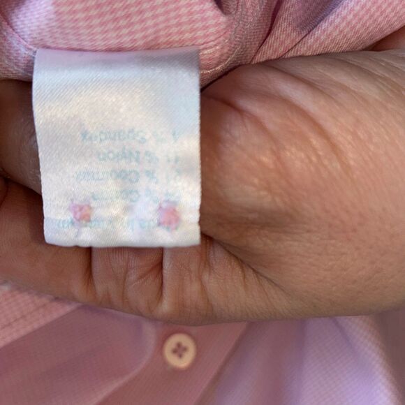 Twillory Pink Checkered Dress Shirt – 100% Cotton, Slim Fit, Size 18 - Picture 4 of 6